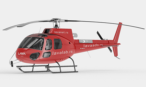 Outdoor reklame - brendiranje helikoptera