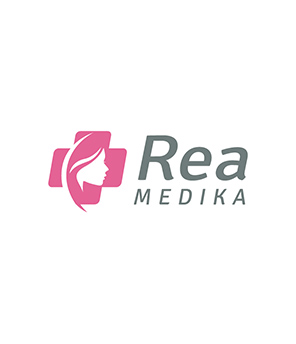 Logo kompanije Rea Medika.